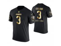 Men Kansas City Chiefs Jan Stenerud #3 Metall Dark Golden Special Limited Edition Retired Player With Message T-Shirt