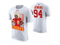 Men Kansas City Chiefs Jarvis Jenkins #94 White Cartoon And Comic Artistic Painting T-Shirt