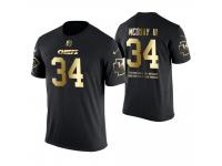 Men Kansas City Chiefs Leon McQuay III #34 Metall Dark Golden Special Limited Edition With Message T-Shirt