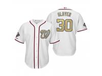 Men Koda Glover Washington Nationals White 2019 Gold Program World Series Champions Cool Base Jersey