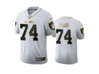 Men Kolton Miller Raiders White 100th Season Golden Edition Jersey