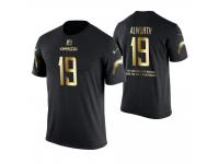 Men Los Angeles Chargers Lance Alworth #19 Metall Dark Golden Special Limited Edition Retired Player With Message T-Shirt