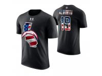 Men Los Angeles Chargers Lance Alworth #19 Stars and Stripes 2018 Independence Day American Flag Retired Player T-Shirt