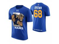 Men Los Angeles Rams Jamon Brown #68 Royal Cartoon And Comic Artistic Painting T-Shirt