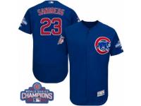 Men Majestic Chicago Cubs #23 Ryne Sandberg Royal Blue 2016 World Series Champions Flexbase Authentic Collection MLB Jersey