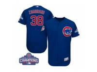 Men Majestic Chicago Cubs #38 Carlos Zambrano Royal Blue 2016 World Series Champions Flexbase Authentic Collection MLB Jersey