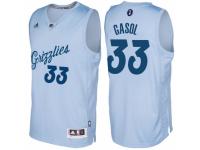 Men Memphis Grizzlies #33 Marc Gasol Light Blue 2016 Christmas Day NBA Swingman Jersey