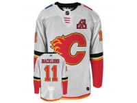 Men MIKAEL BACKLUND CALGARY FLAMES ADIDAS AWAY NHL HOCKEY JERSEY