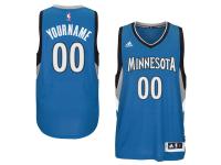 Men Minnesota Timberwolves adidas Custom Swingman Road Jersey - Blue