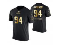 Men Minnesota Vikings Jaleel Johnson #94 Metall Dark Golden Special Limited Edition With Message T-Shirt