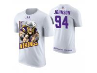 Men Minnesota Vikings Jaleel Johnson #94 White Cartoon And Comic Artistic Painting T-Shirt