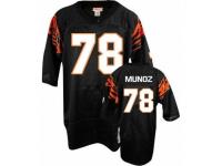 Men Mitchell and Ness Cincinnati Bengals #78 Anthony Munoz Black Authentic Throwback NFL Jersey