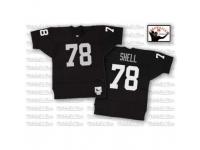 Men Mitchell and Ness Oakland Raiders #78 Art Shell Black Team Color Authentic NFL Throwback Jersey