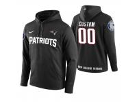 Men New England Patriots Circuit Wordmark Custom Black Pullover Hoodie