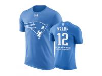 Men New England Patriots Tom Brady #12 Powder Blue Father Day Gift With Message T-Shirt