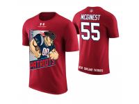 Men New England Patriots Willie McGinest #55 Red Cartoon And Comic Artistic Painting Retired Player T-Shirt