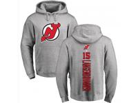 Men New Jersey Devils #15 Jamie Langenbrunner Adidas Ash Backer Pullover Hoodie NHL Jersey