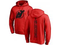 Men New Jersey Devils #15 Jamie Langenbrunner Adidas Red One Color Backer Pullover Hoodie NHL Jersey