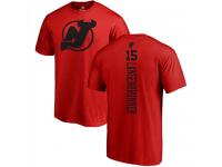 Men New Jersey Devils #15 Jamie Langenbrunner Adidas Red One Color Backer T-Shirt NHL