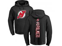 Men New Jersey Devils #21 Kyle Palmieri Adidas Black Backer Pullover Hoodie NHL Jersey