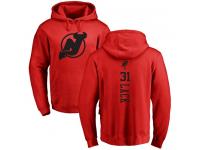 Men New Jersey Devils #31 Eddie Lack Adidas Red One Color Backer Pullover Hoodie NHL Jersey