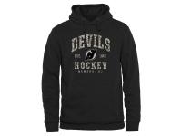 Men New Jersey Devils Black Camo Stack Pullover Hoodie