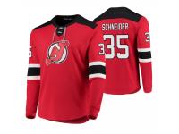 Men New Jersey Devils Cory Schneider #35 Platinum Red Jersey