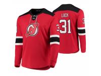 Men New Jersey Devils Eddie Lack #31 Platinum Red Jersey