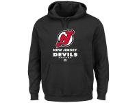 Men New Jersey Devils Majestic Big & Tall Critical Victory Pullover Hoodie - Black