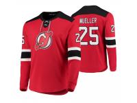 Men New Jersey Devils Mirco Mueller #25 Platinum Red Jersey