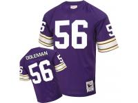 Men NFL Minnesota Vikings #56 Chris Doleman Throwback Home Purple Mitchell and Ness Jersey