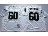 Men NFL Oakland Raiders #60 Otis Sistrunk White Throwback Jerseys