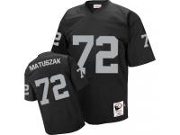 Men NFL Oakland Raiders #72 John Matuszak Throwback Home Black Mitchell and Ness Jersey