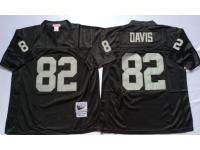 Men NFL Oakland Raiders #82 Al Davis Black Throwback Jerseys