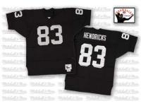 Men NFL Oakland Raiders #83 Ted Hendricks Throwback Home Black Mitchell and Ness Jersey