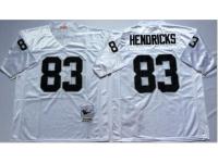 Men NFL Oakland Raiders #83 Ted Hendricks White Throwback Jerseys