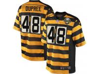 Men NFL Pittsburgh Steelers #48 Bud Dupree Throwback Nike 80th Anniversary GoldBlack Game Jersey