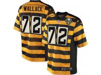Men NFL Pittsburgh Steelers #72 Cody Wallace Throwback Nike 80th Anniversary GoldBlack Game Jersey