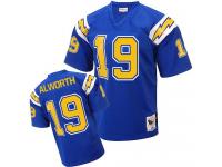 Men NFL San Diego Chargers #19 Lance Alworth Throwback 84 Electric Blue Mitchell and Ness Jersey