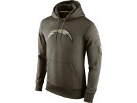 Men NFL San Diego Chargers Nike Olive Salute To Service KO Performance Hoodie