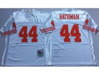 Men NFL San Francisco 49ers #44 Tom Rathman White Throwback Jerseys