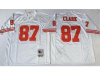 Men NFL San Francisco 49ers #87 Dwight Clark White Throwback Jerseys