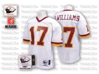 Men NFL Washington Redskins #17 Doug Williams Throwback Road White Mitchell and Ness Jersey