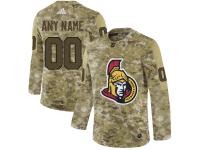 Men NHL Adidas Ottawa Senators Customized Limited Camo Salute to Service Jersey
