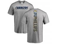 Men Nike Adrian Phillips Ash Backer - NFL Los Angeles Chargers #31 T-Shirt