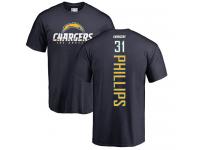 Men Nike Adrian Phillips Navy Blue Backer - NFL Los Angeles Chargers #31 T-Shirt