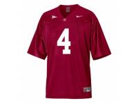 Men Nike Alabama Crimson Tide #4 Mark Barron Red Authentic NCAA Jersey