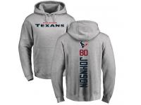 Men Nike Andre Johnson Ash Backer - NFL Houston Texans #80 Pullover Hoodie