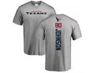 Men Nike Andre Johnson Ash Backer - NFL Houston Texans #80 T-Shirt