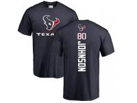 Men Nike Andre Johnson Navy Blue Backer - NFL Houston Texans #80 T-Shirt